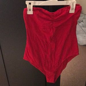 Red bodysuit